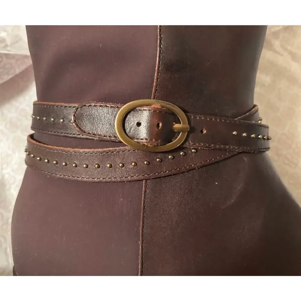 Bandolino Brown Knee High Riding Boots Women’s Leather Equestrian Style